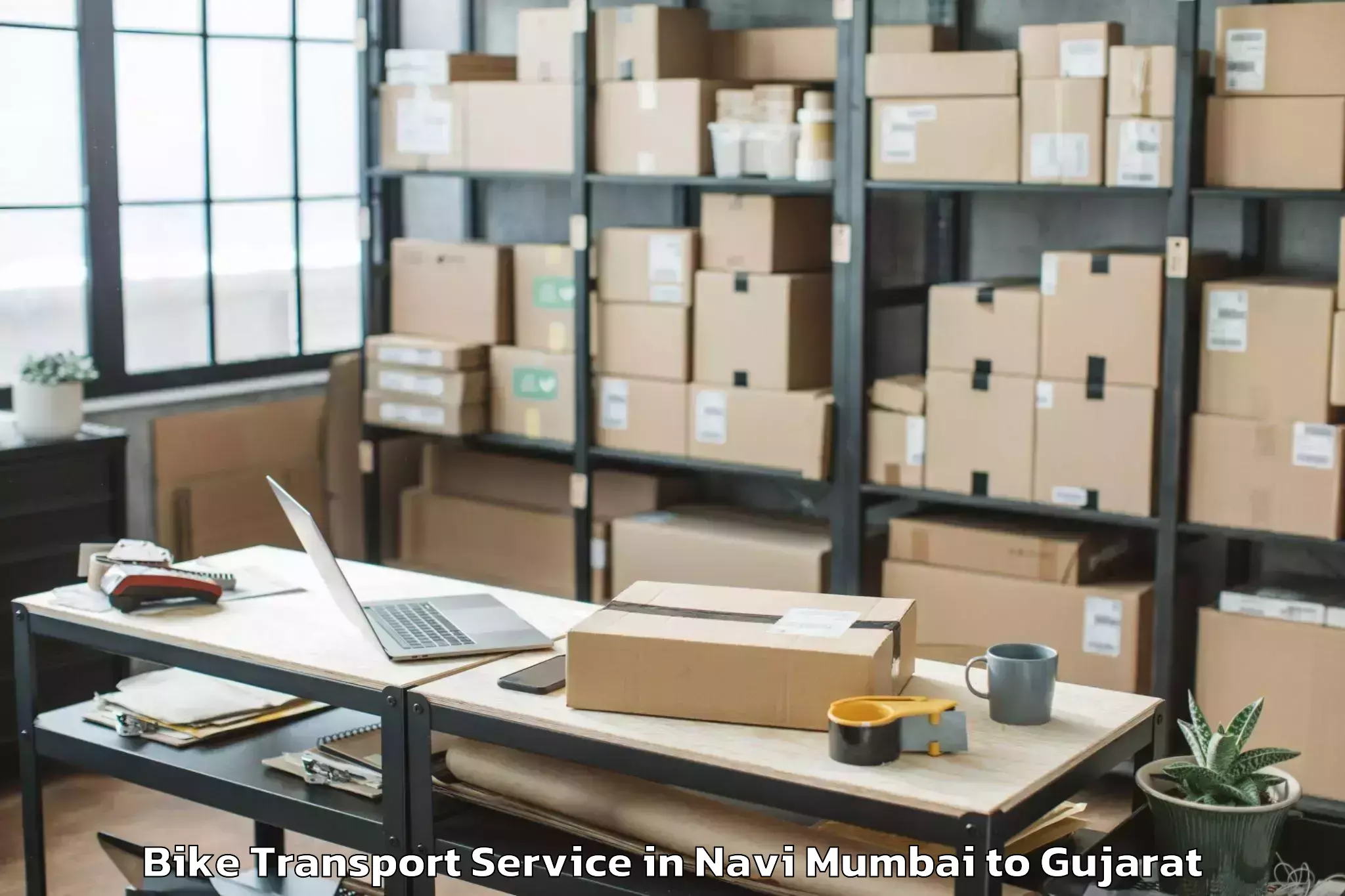 Book Navi Mumbai to Bansda Bike Transport